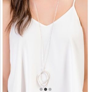 NWT Francesca’s Silver Pendant Necklace